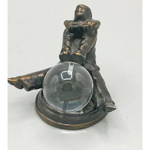 Belle Époque French ÉMILE BRUCHON Bronze Pierrot/Harlequin Collection Française